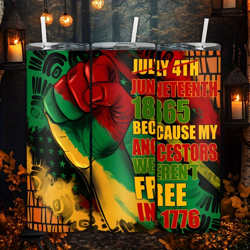 TEMU 20oz Stainless Steel Insulated Water Bottle With Glass , Lid & Straw - Reusable Travel Mug For Coffee, - Perfect Gift For Birthdays, Holidays,