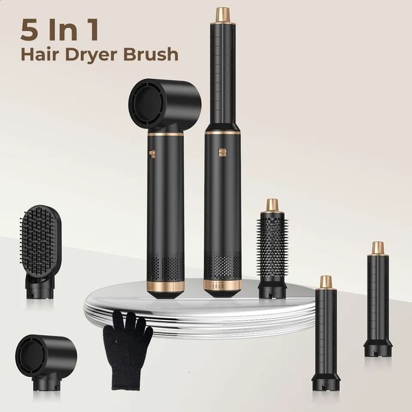 5 in 1 High Speed Brushless Blow Dryer Air Styg Comb Auto Curler Negative Ionic Hair Heating Brush 240914