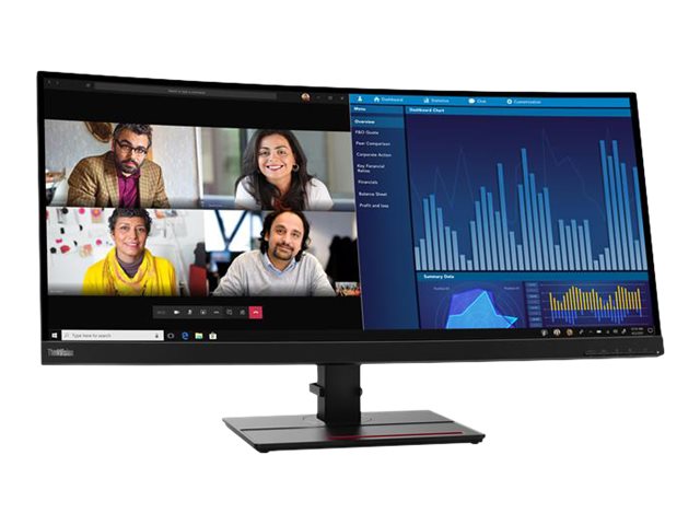 Lenovo ThinkVision P34w-20 - LED monitor - curved - 34.14" - with ThinkVision MC 50 monitor webcam