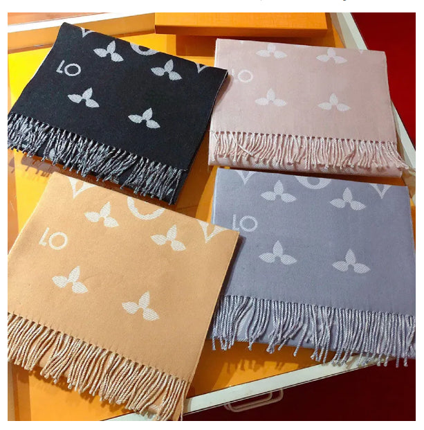 2025 Designer Cashmere scarf New Luxury Scarf Cashmere Thick Shawl Women Long Winter Wram Pashmina Wraps Hijab with Tassel Bufanda Foulard