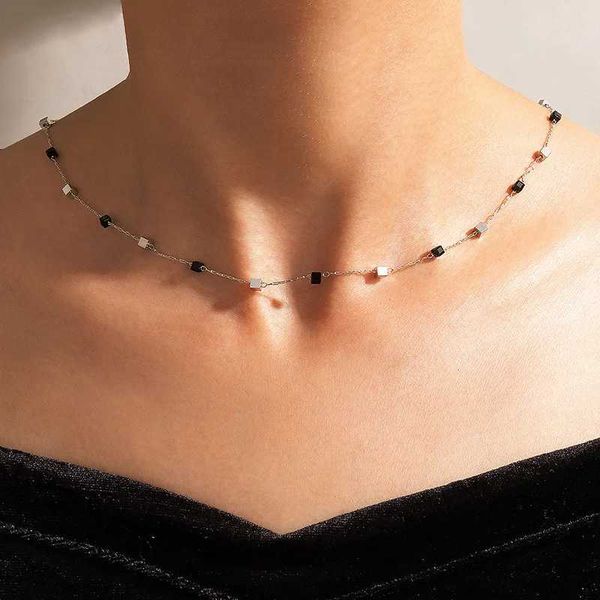 Black Necklace for Women On The Neck Chain Choker Adjustable Party Jewelry Collar Beaded Fashion Free Shipping CharmsX240918