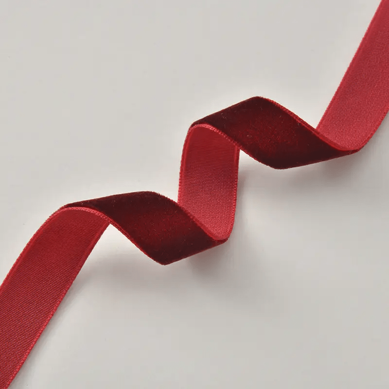 TEMU Luxury Burgundy Velvet Ribbon Roll - Soft Plush Glossy Red Gift Wrapping Paper, Elegant Deep Burgundy Color For Christmas, Weddings, Birthdays,