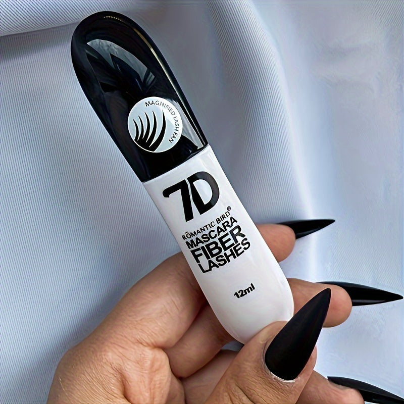 TEMU 7d Fiber Lash Mascara - Waterproof, , Volumizing & Lengthening, Black, Beginners, Ideal Gift For Makeup Enthusiasts