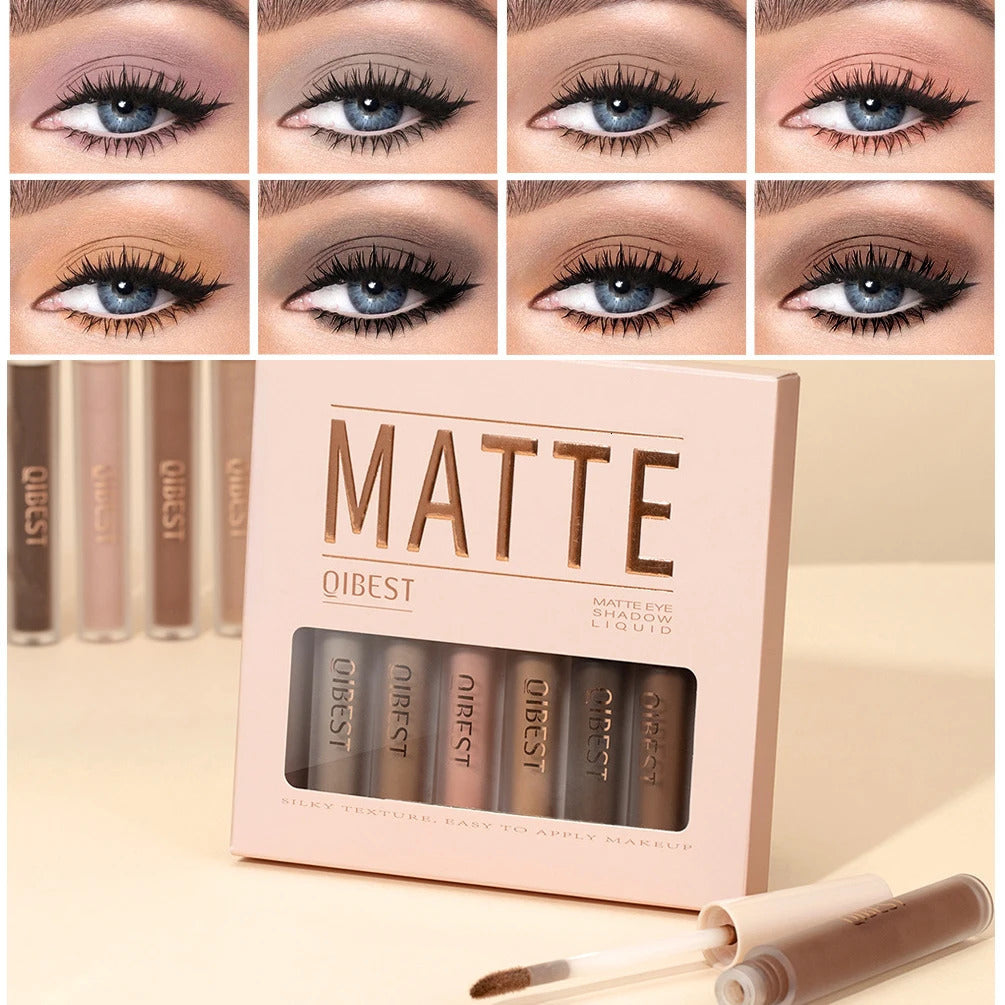 8pcsbox Brown Colorful Liquid Eyeshadow Stick Set Contour Blush Pigment Matte Natural Cheek Milk Coffee Shadow Cream Eye Makeup 240709