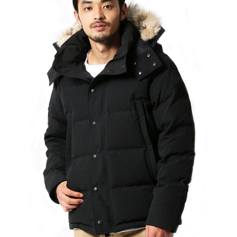 High Quality Winter Fourrure Down Jacket Homme Warm Outerwear Wolf Fur Hooded Fourrure Manteau Fashion Coat Hiver Doudoune Men Parka