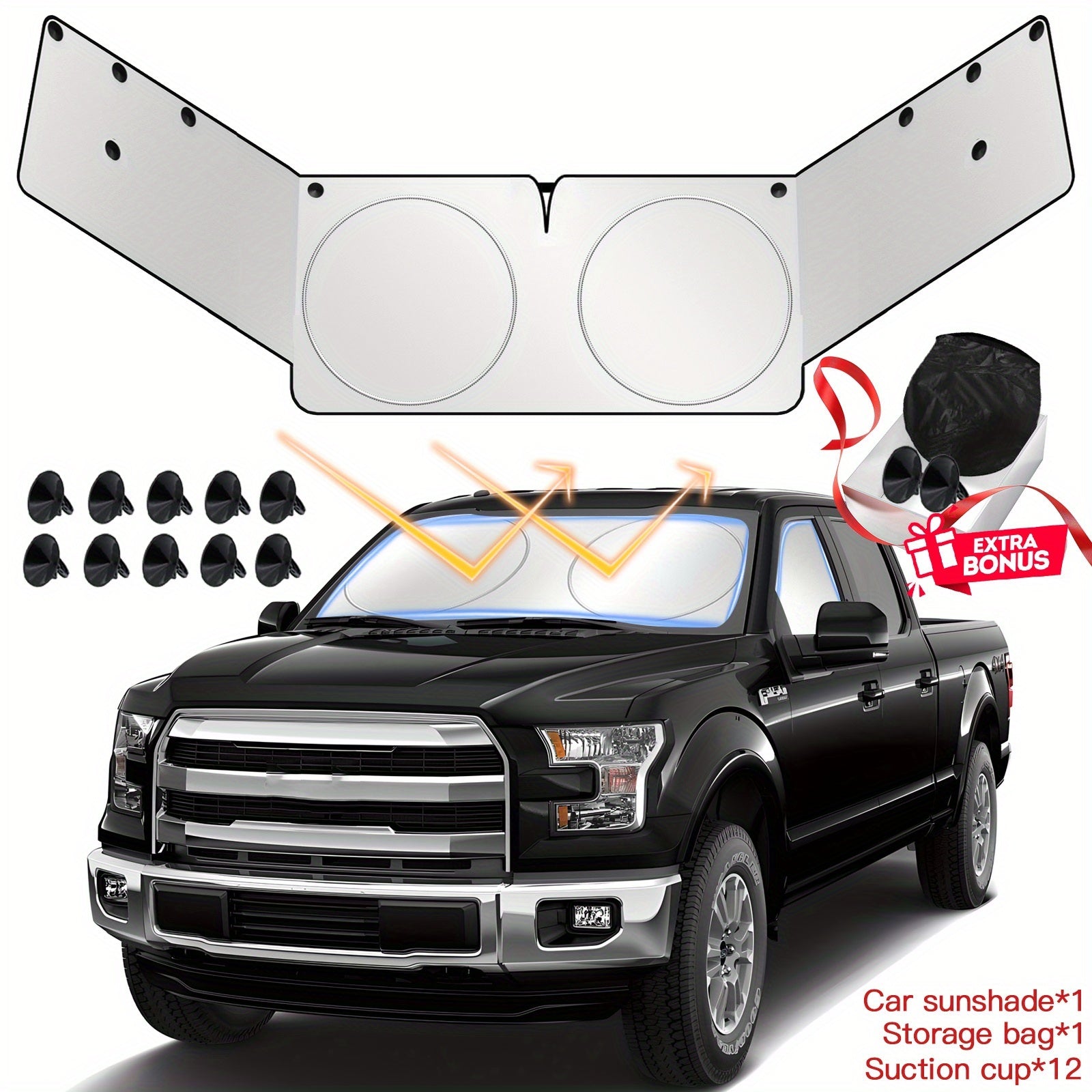 TEMU Windshield Sun Shade- Large Window Sun Cover Block Sun Vehicle Interior Accessories Sunshades Prevent Prying And Protect Privacy, Sunshades