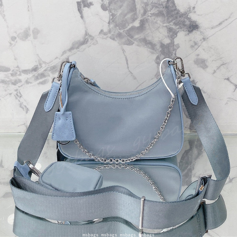 Woman Designer Shoulder Bags Baguettes Nylon Hobos Crossbody Bag Women Soft handbag Multiple Colors