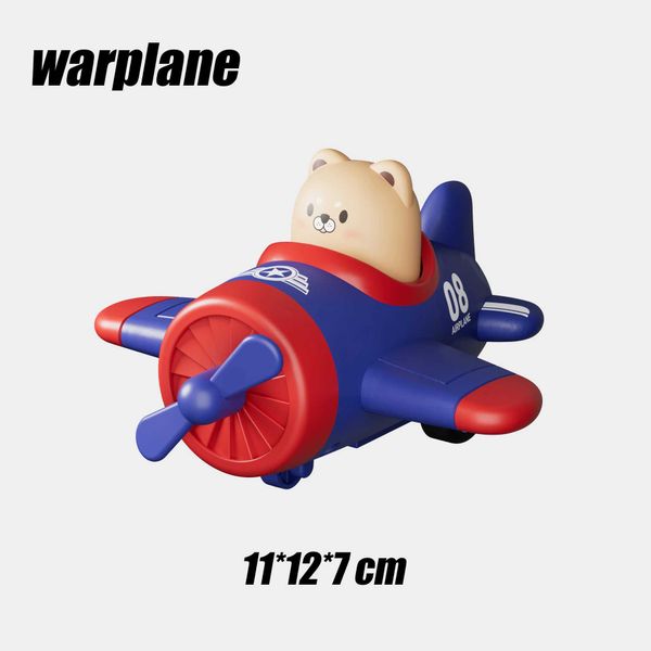 Brinquedos para crianças Baby Pressione Modelo de avião para desenhos animados de animais com rodas Inércia Toys Presentes para meninos e me