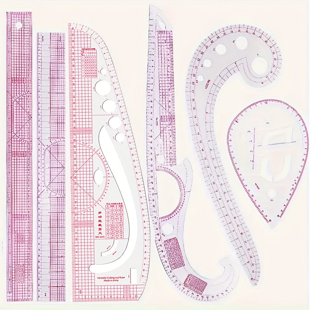TEMU Curve Ruler Set - Precision Metric Sewing & Dressmaking Tool - Drawing Template For Crafting - , Multifunction Kit