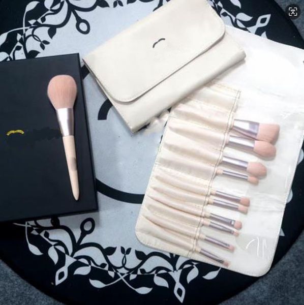 Designer Black & Pink Makeup Brush Set: Premium 12-Piece Kit w- Storage Box