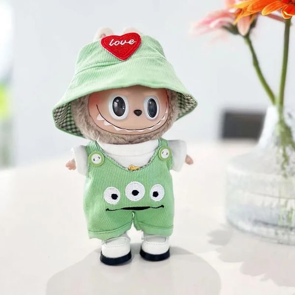 17cm Cute Mini Plush DollS Clothes Outfit Accessories For Korea Kpop Exo Labubu Idol Dolls Clothing DIY Kid Gift 240717