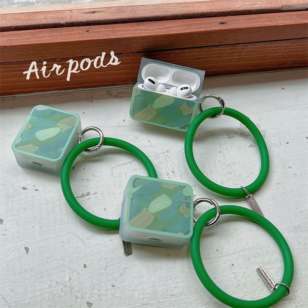 ddmygifts Graffiti oil painting suitable for Pro1-2-3 generation Bluetooth wireless headphone cover hanging ring soft shell frosted A