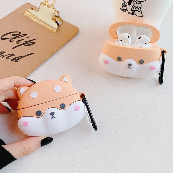 Cute Cartoon Case For Apple Bluetooth Earbuds Headphone Accessories Dog Design Shockproof Protective Wireless Earphones Airpods 1-2-3 Pro Co