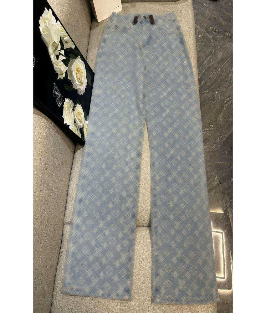 Designer Women Jeans Spring Denim Pants High Waist Straight Leg Classic Brand Clothing Letter Print Luxury Ladies Trousers Summer Outdoor Casual Jea