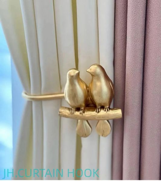 2 piecesset of vintage bird resin curtains Holdback wall hooks for tie buckles decoration simple 240810