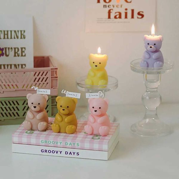 Candles Cute handmade bear candle decoration aromatherapy candles birthday party wedding home decoration creative bridesmaid gifts CL241224