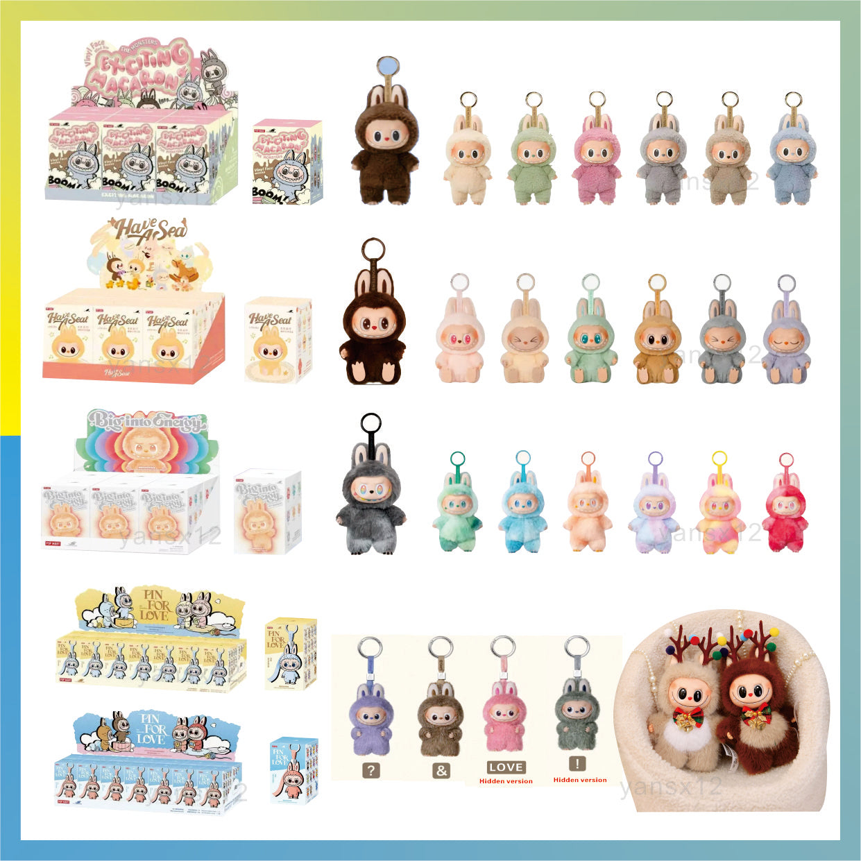 Labubu cute plush doll, blind box toy V1 V2 V3 V4 series,Christmas Edition labubu Labubu plush toy,Labubu Blind Box Surprise gift box