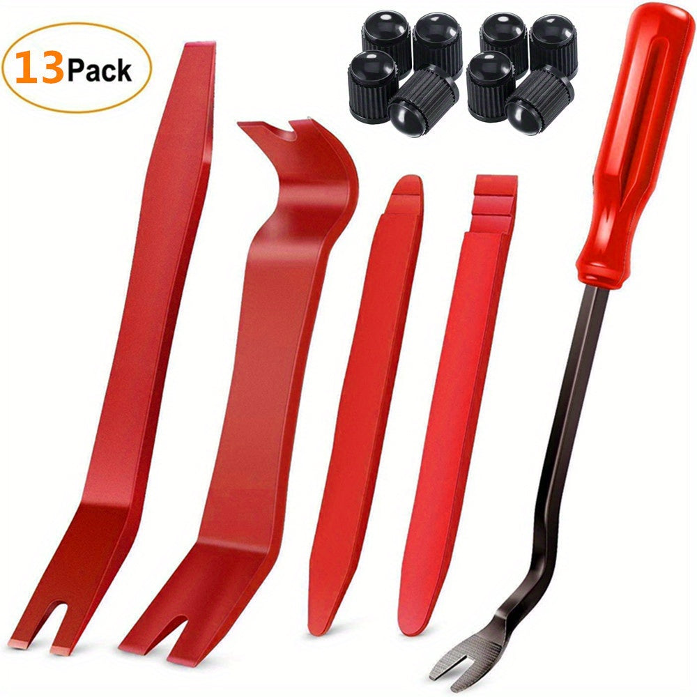 TEMU 13pcs Car Interior Disassembly Tool Kit, Used To Remove Door Anti-slip Plates And Audio Dashboard Without Scratching Or Prying