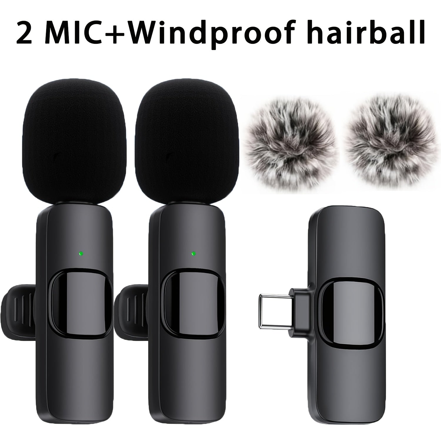 TEMU Lewinner New Wireless Lavalier Lapel Microphone For Smartphone-pc, Usb-c Mini Microphones For Video Recording