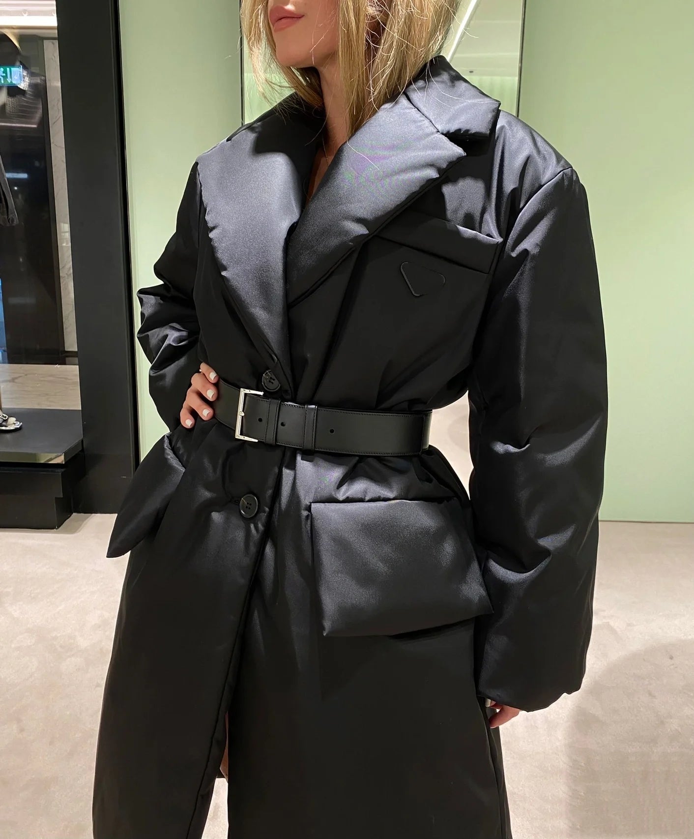 Womens Down Coat Parkas Down Jacket Degigner Down Coats Long Outerwear Winter Jacket Short Belt Suit Collar Bread Thickened Warmth Military Casual M