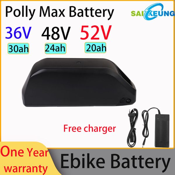 BAFANG 250W-2250W BATERAGEM DE BICKEIRA ELÉTRICA 18650 Cell Polly DP-9 36V 48V 52V 24AH 30AH 40AH 35AH 50AH 60AH Bateria de lítio de scooter