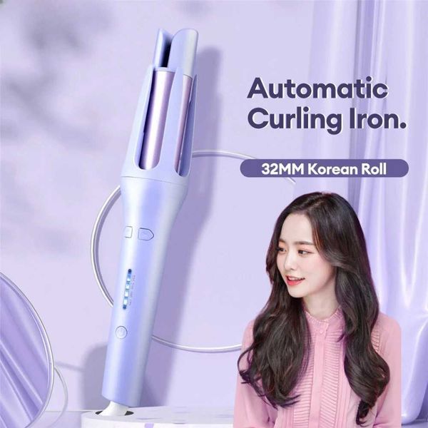 Hair Curlers Straighteners Automatic Curler 32MM Rotating Ceramic Professional Iron Styling Box free H250112