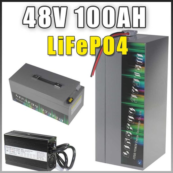 48V 100AH LiFePO4 Battery 48V 5000W 10000W Electric cars Electir bike scooter LiFePO4 Battery Pack