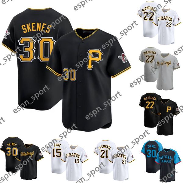 Paul Skenes Andrew 22 McCutchen Baseball Jersey Pirates City Connect 21 Roberto Clemente Oneil Cruz Bryan Reynolds Willie Stargell Mitch Kel