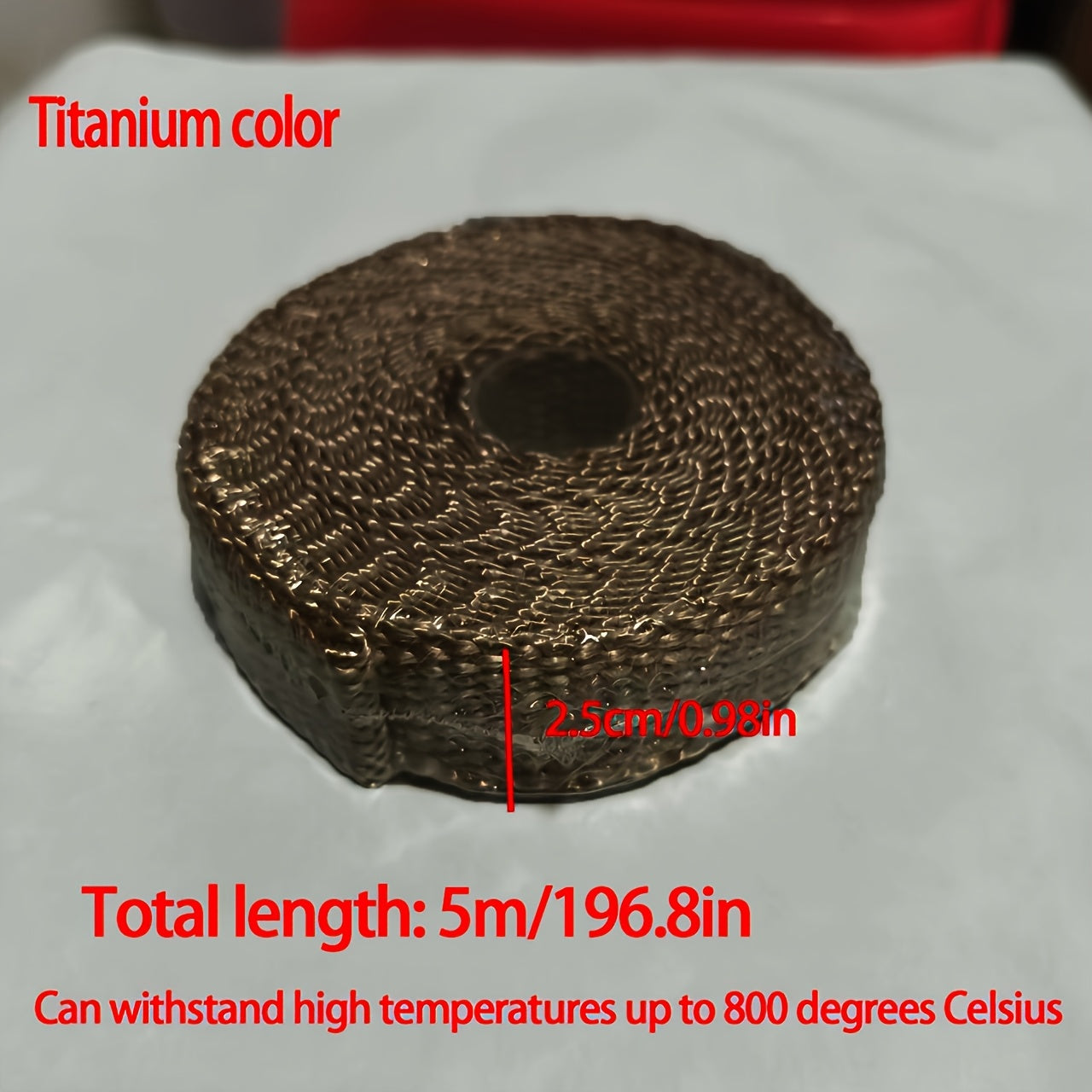 TEMU High-temperature Resistant Fiberglass Tape For Cars & Motorcycles, Metal & Pipes - Durable Wrap For Exhaust Systems