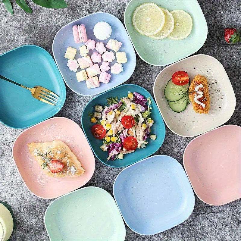 TEMU 11pcs Set Of Small Japanese Household Bone Plates, Creative Bone Plates, Plastic Fruit Plates, Bone Plates, Snack Plates