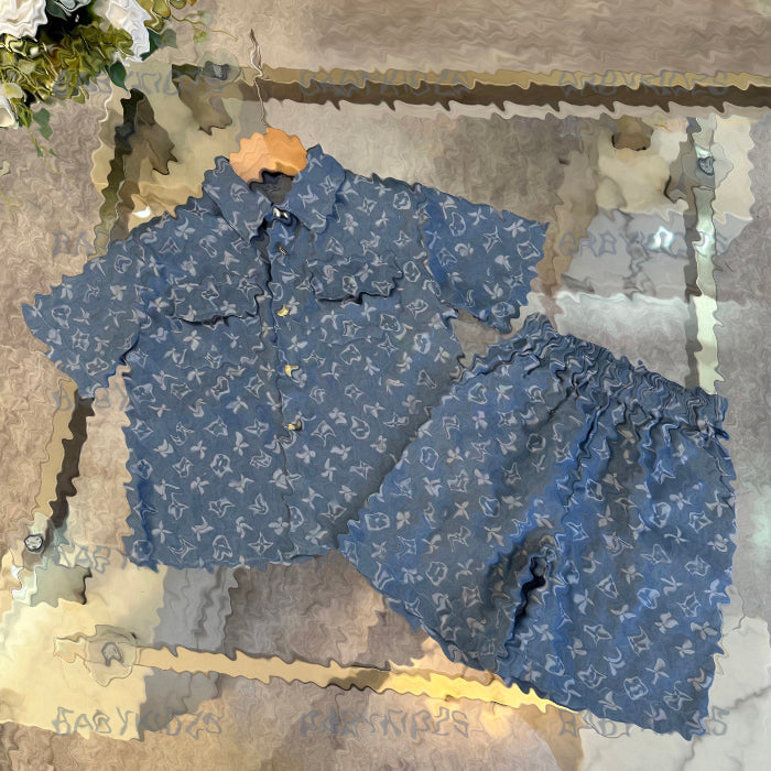 kids clothes Set girl Kids Clothes Baby Toddler Sets Boy Clothing skirt Shirt Children Tracksuit Full Letter Summer Brother sister dress T-shirt 100