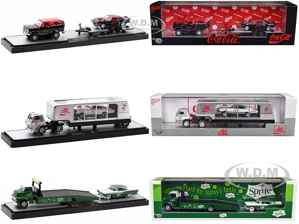 Auto Haulers "Sodas" Set of 3 pieces Release 18 Limited Edition to 8400 pieces Worldwide 1-64 Diecast Models by M2 Machines