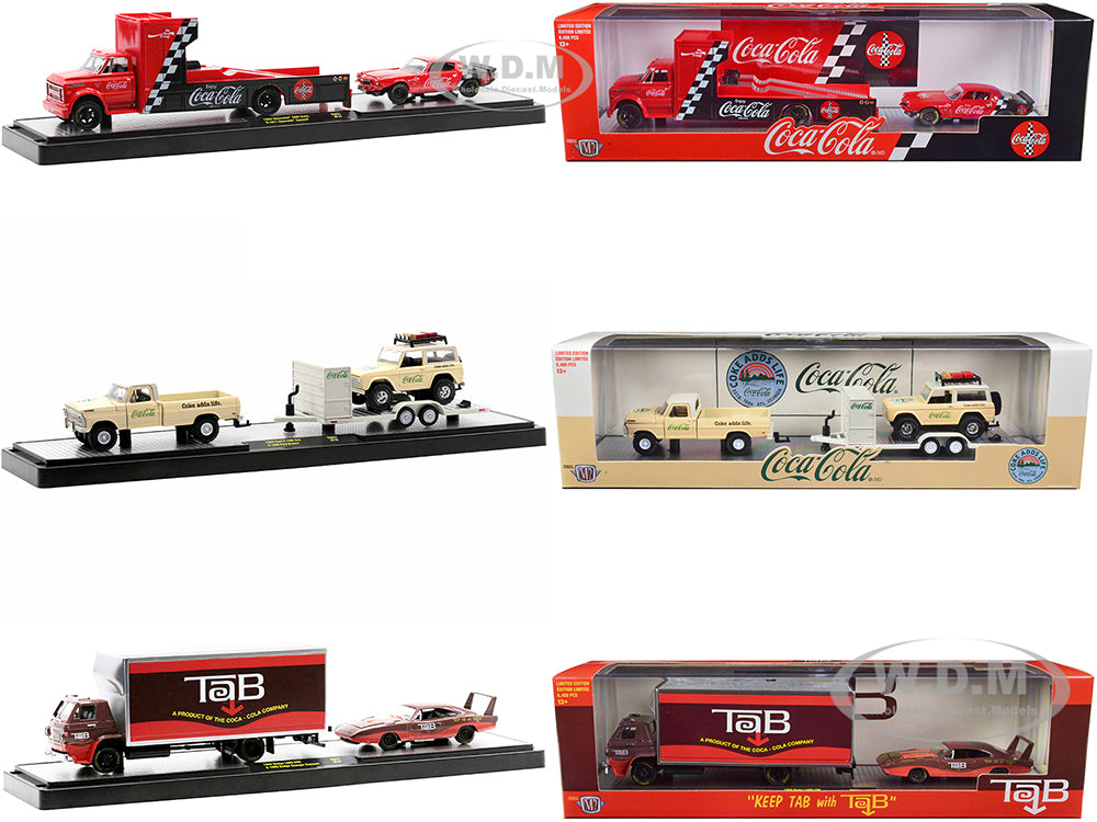 Auto Haulers "Sodas" Set of 3 pieces Release 21 Limited Edition to 8400 pieces Worldwide 1-64 Diecast Models by M2 Machines