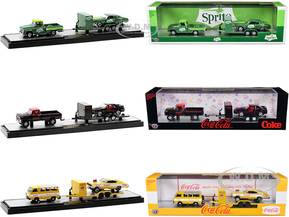 Auto Haulers "Sodas" Set of 3 pieces Release 22 Limited Edition to 8400 pieces Worldwide 1-64 Diecast Models by M2 Machines
