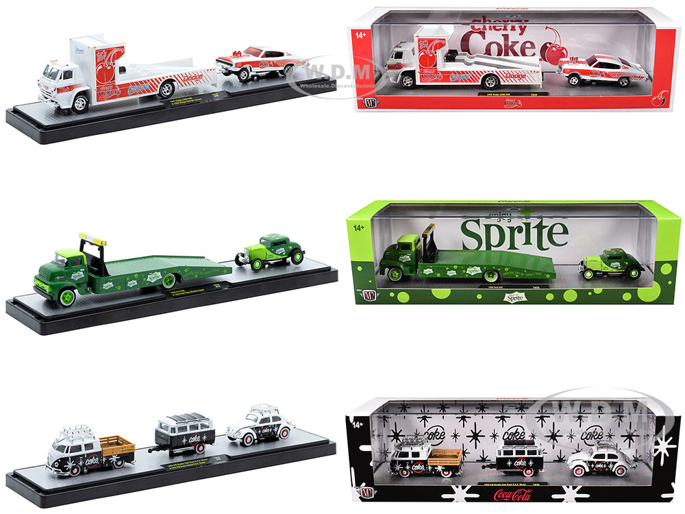 Auto Haulers "Soda" Set of 3 pieces Release 36 Limited Edition to 8000 pieces Worldwide 1-64 Diecast Models by M2 Machines