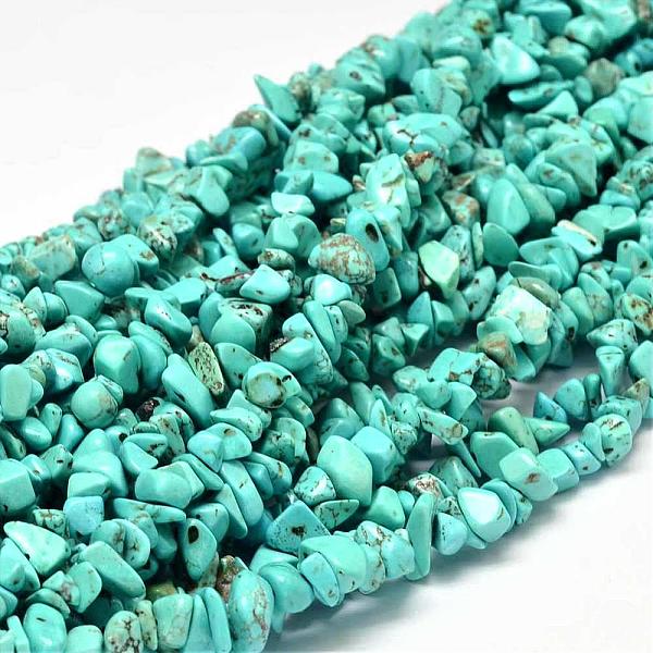 Dyed Natural Magnesite Chips Beads Strands