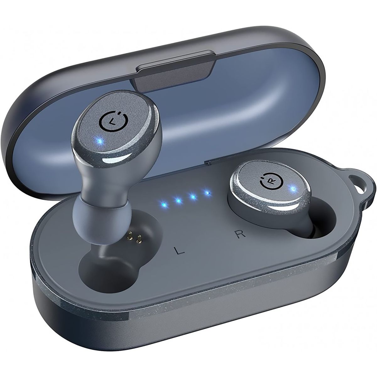TOZO® T10S Waterproof Bluetooth Earbuds with Wireless Charging Case - Tozo T10S Blue