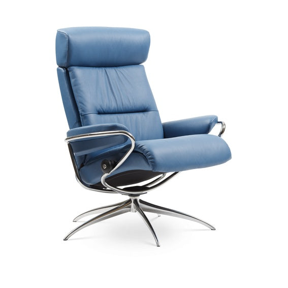 Stressless Tokyo Adjustable Headrest Star Chair - High Base - Batick Leather