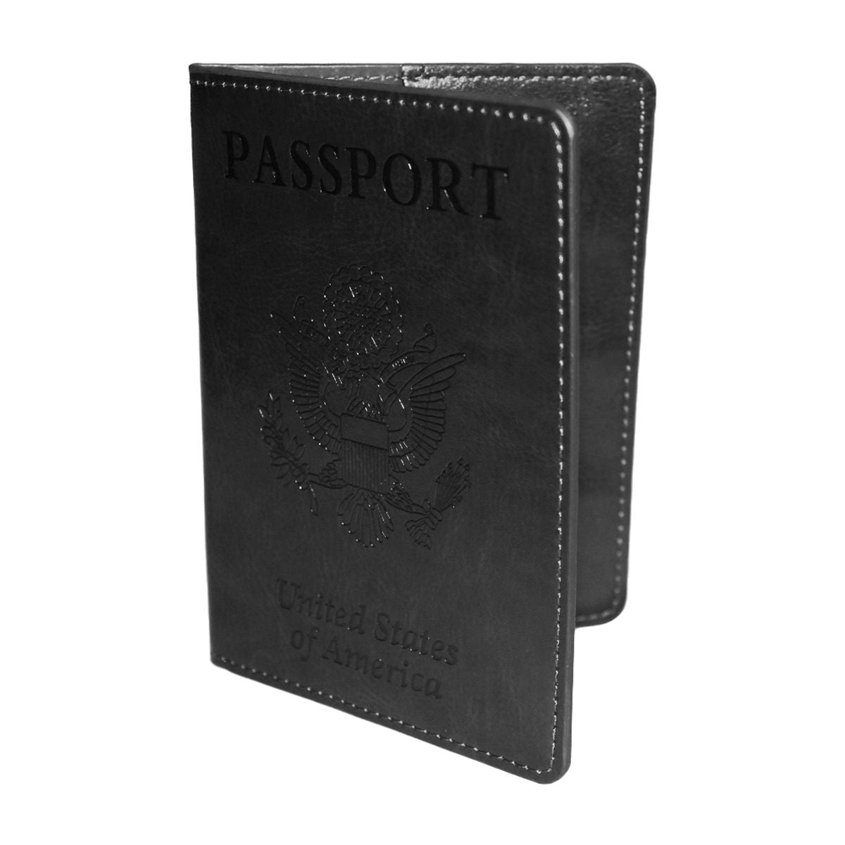 Fenzer™ Passport Holder Wallet, Vaccine Card, Leather Cover - Black Passport Vaccine Card Holder