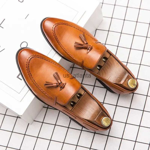 Dress Shoes Party shoes mens classic Italian shoes mens formal evening dress loafers luxurious and elegant mens shoes leather Sepatu slip on