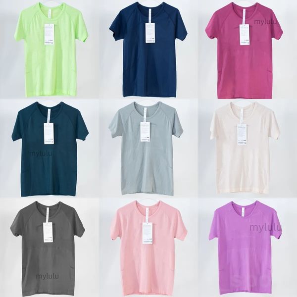 Yoga shirt running top quick drying T-shirt 2.0 casual womens short sleeved lightweight high elasticity breathable sports and fitness clothe