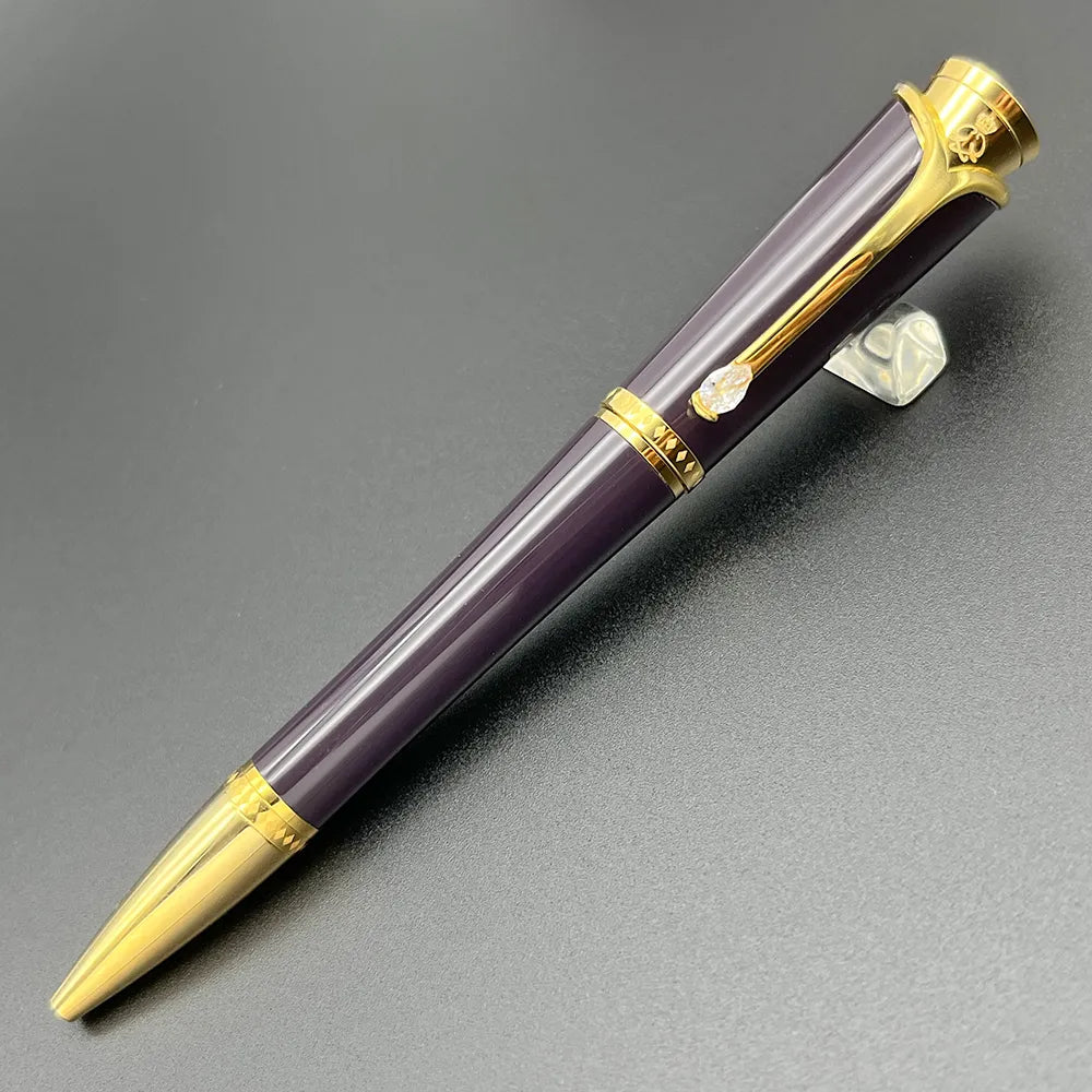 YAMALANG Luxurys Monaco Princess Grace kelly Purple Rollerball pens Ballpoint pen Diamond Cap With Brands Write office stationery As Madam