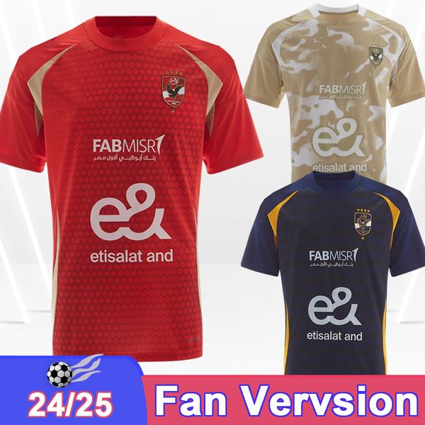 24 25 AL Ahly Egypt MAALOUL Mens Soccer Jerseys AFSHA H.ELSHAHAT A.ELSOLIA Home Away 3rd Football Shirts Short Sleeve Adult Uniforms