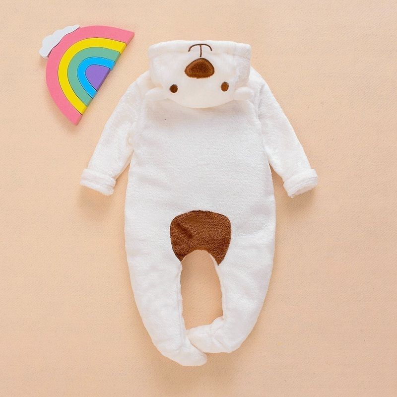 K446 Rompers born Baby Boy Girl Kids Bear Hooded Romper Jumpsuit Bodysuit Clothes Outfits Long Sleeve Playsuit Toddler Outfit