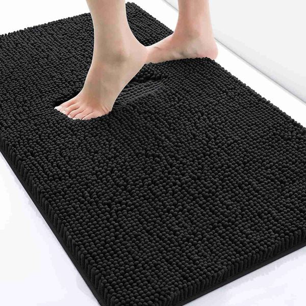 Chenille Soft Plush Bath Mat Super Absorbent Washable Non slip Bathroom comfortable Carpet for Shower Toilet Doormat Floor RugsXJ240807