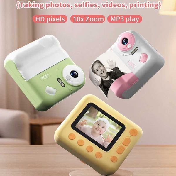 Toy Cameras Kids Camera Digital Instant Print Hd 1080P Video Camera Toys Mini Cam Color Display Children Birthday Gift PhotographyL4816