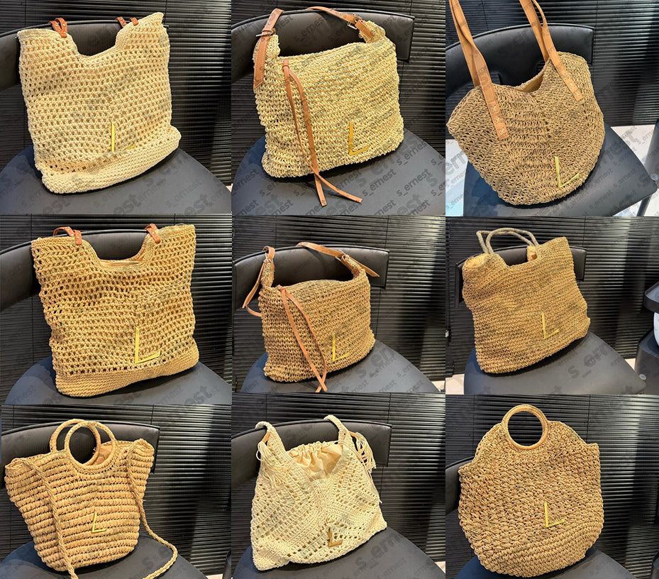 Luxury designer bag women straw shoulder crossbody bag, beach bag handbag suitable for summer seaside vacation brand straw bag