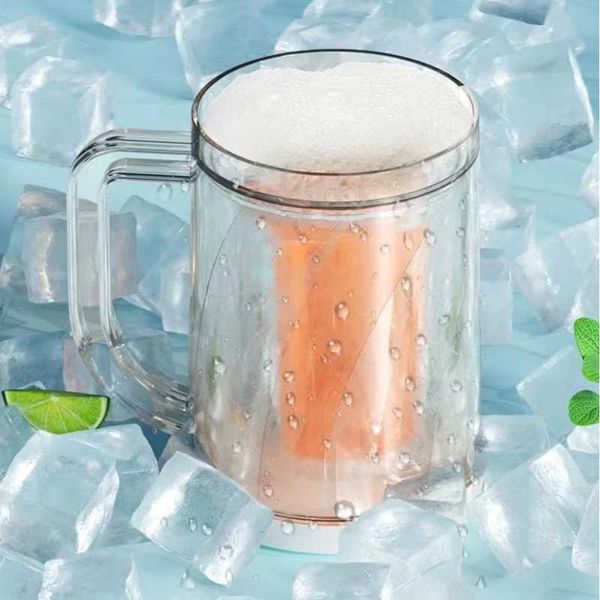 Summer Double-layer Chilled Ice Making Cup Cold Ice Cup Sand Liquid Refrigerator Cold Drink Cup Chilled Beer CupCL240809