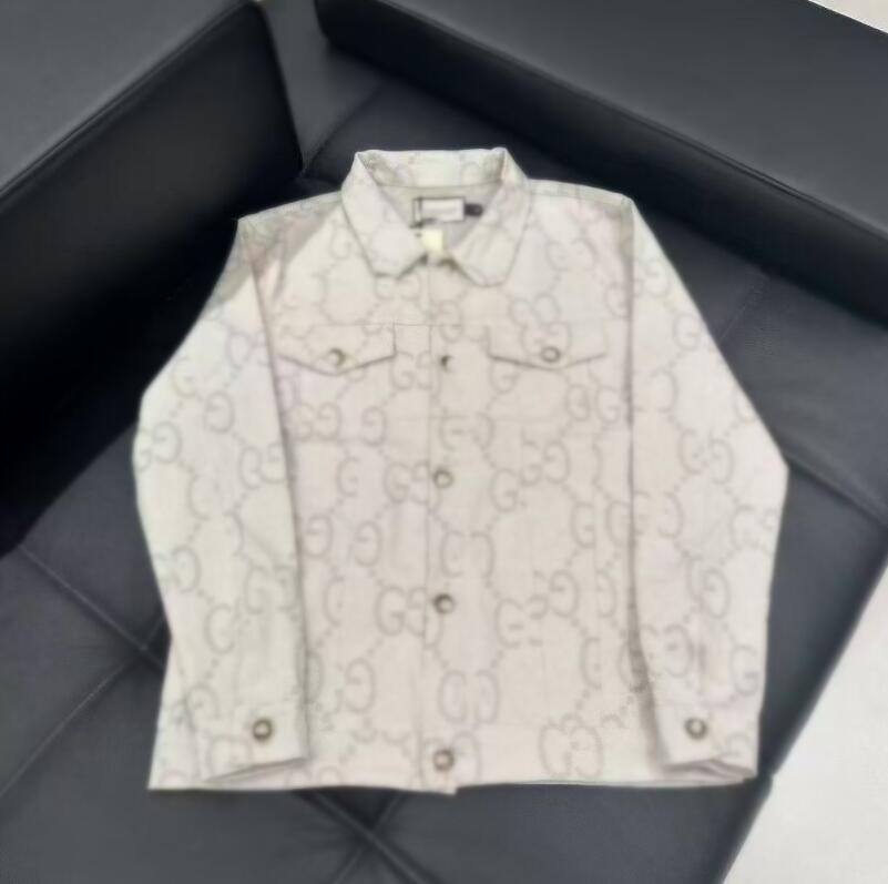 jean Designer Jackets luxury Men Coats Cotton print high street casual loose couple denim jacket Long Sleeve Lapel button fashion cowboy Outerwear