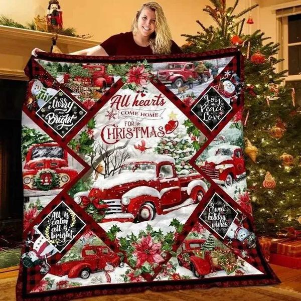 Christmas Flannel Throw Blanket Merry Christmas Soft Gift Blanket Home Decoration Sofa Blanket Bedding Living Room LightweightXJ241210